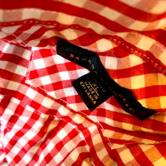 Banana Republic Multi Gingham Shirt. Mint Condition - Picture 3 of 8
